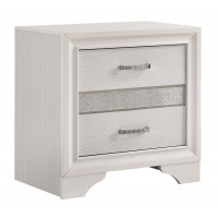 Coaster Furniture 205112 Miranda 2-drawer Nightstand Tray White